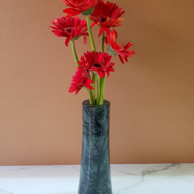 Bình hoa đá tự nhiên sang trọng màu Xanh Ấn Độ