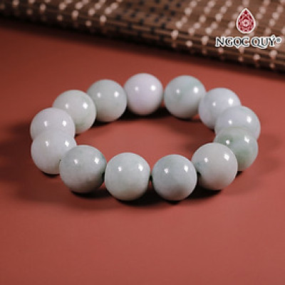 Vòng tay đá cẩm thạch hạt 18mm mệnh hỏa, mộc - Ngọc Quý Gemstones