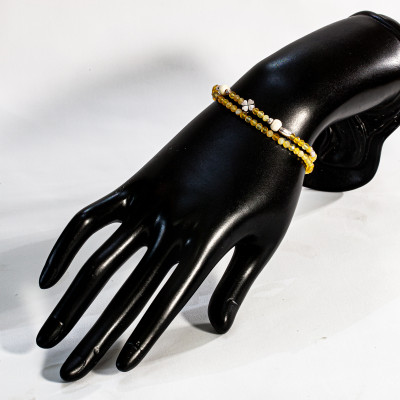 Vòng phong thủy Thạch anh vàng (Citrine) thiên nhiên  VT087