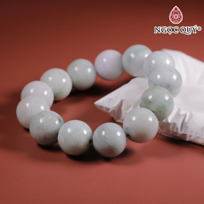Vòng tay đá cẩm thạch hạt 18mm mệnh hỏa, mộc - Ngọc Quý Gemstones