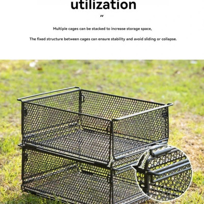 Giỏ lưới đa năng xếp gọn kết hợp với bàn IGT Campingmoon CK-24BF CK24BF