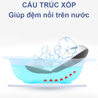 Đệm Tắm Đỡ Lưng Cho Bé Cleverbees Đảm Bảo An Toàn Khi Tắm Chất Liệu Mềm Mại , Phù Hợp Khớp Với Tất Cả Các Loại Chậu Tắm - Hàng Chính Hãng