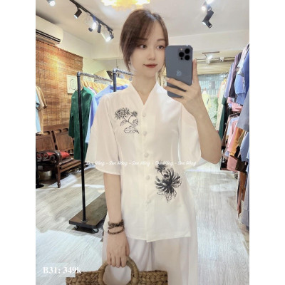 Đồ Lam Đi Chùa Mẫu Hoa Cúc