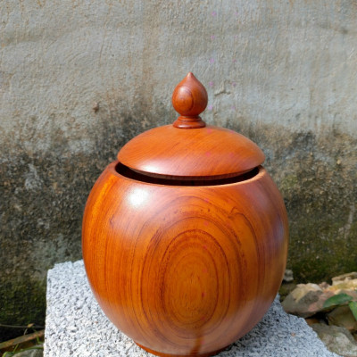 Bình phú quý tài lộc bằng gỗ hương đá kt 15×15×15cm