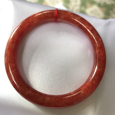 Vòng Cẩm Thạch Đỏ Đẹp A Ni 52mm x chột 7,8mm màu đỏ bông tươi sáng bóng đẹp nữ 52kg - 56kg đeo mệnh hỏa mệnh thổ đeo xuất sắc đẹp món quà tặng ý nghĩa ạ
