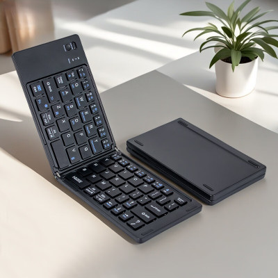 Bàn phím Bluetooth rời gấp gọn tương thích với Windows, Mac, iOS và Android kết nối điện thoại, laptop, máy tính bảng - Hàng chính hãng