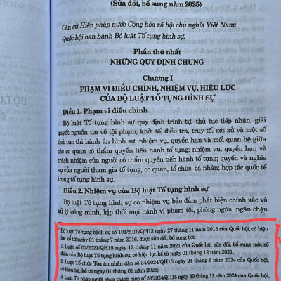 Sách Bộ Luật Hình Sự, Bộ Luật Tố Tụng Hình Sự sửa đổi, bổ sung năm 2025 (đã hợp nhất 2025) - V2654TA
