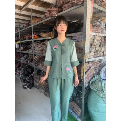 Đồ Lam Đi Chùa - Mẫu Tay Phối Tơ