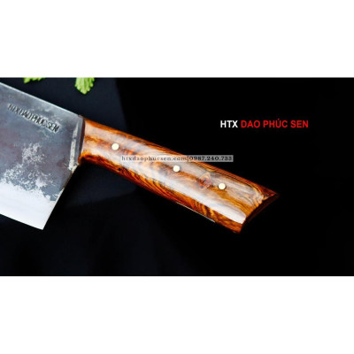 Dao Phúc Sen - Dao chặt gà cán ốp cẩm