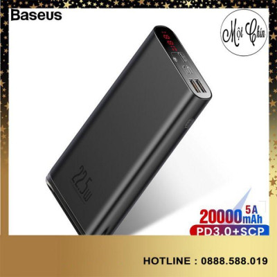 Pin dự phòng sạc nhanh Baseus Starlight Digital Display 20000mAh -Hàng Chính Hãng