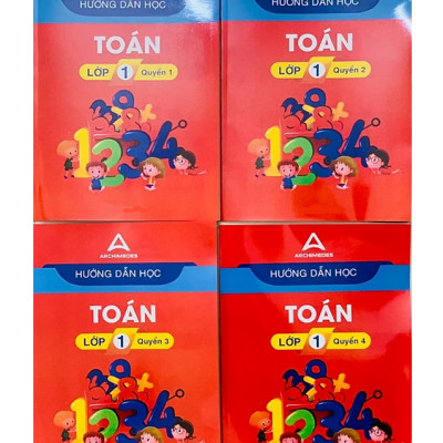 Sách - Combo 4c Hướng dẫn học toán + hướng dẫn giải chi tiết toán lớp 1 ( mới nhất )