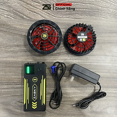 [GIÁ TỐT] Bộ Phụ Kiện Áo Điều Hòa ZASKY Nhật Bản, Bộ Phụ Kiện Áo Điều Hòa Quạt Gió, Bộ PIN Quạt Sạc Dây Cáp, PIN 50.000mAh-18V Bảo Hành 12 Tháng