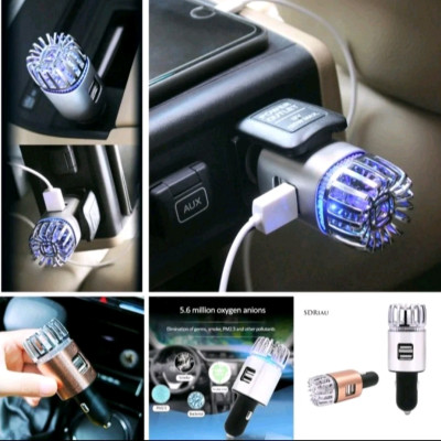 TẨU SẠC ĐIÊN THOAI LỘC KHÔNG KHÍ KHỬ MÙI DIỆT KHUẨN TRÊN Ô TÔ 