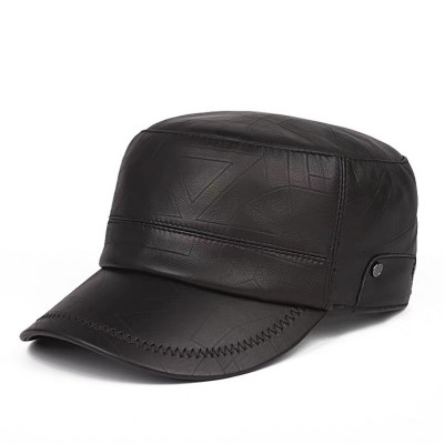 Mũ lưỡi trai da cừu BHY2089 – Mũ da thật nam cao cấp, vân nổi tinh tế, dễ phối đồ, phù hợp vòng đầu 56-60cm