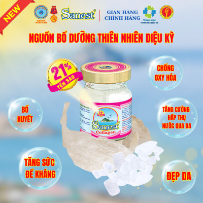  NEW [ Combo 20 lọ] Nước Yến sào Khánh Hòa Sanest 21% - Collagen