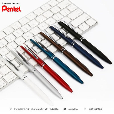 Bút ký cao cấp Pentel Bl2007 ngòi 0.7mm mực xanh thiết kế thanh lịch