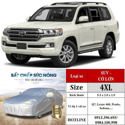 Bạt phủ xe hơi, ô tô tráng nhôm cao cấp cho xe 4,5,7, bán tải dành cho các hãng xe: Toyota-Hyundai-Ford-Mazda-Kia,... z