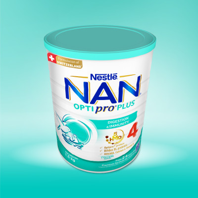 [Tặng Bình nước tuần lộc] Bộ 2 lon Sữa bột Nestlé NAN OPTIPRO PLUS 4 800g/lon với 5HMO Giúp tiêu hóa tốt + Tăng cường đề kháng - Bé 2-6 tuổi