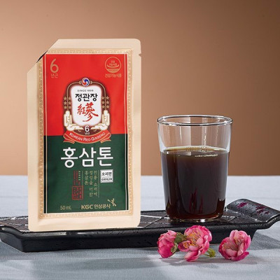 Nước Hồng Sâm Hàn Quốc Pha Sẵn KGC Jung Kwan Jang Tonic (50ml x 10 gói)