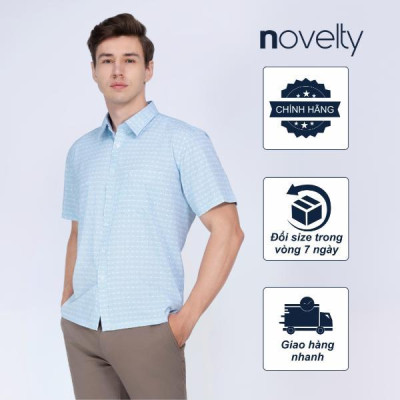Áo sơ mi nam ngắn tay Novelty Casual Hoa văn SMI25001