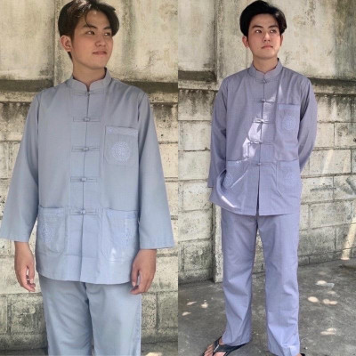 ĐỒ LAM ĐI CHÙA  Lãnh Tựu Nam Thêu 3 Túi Vải Kate & Tici