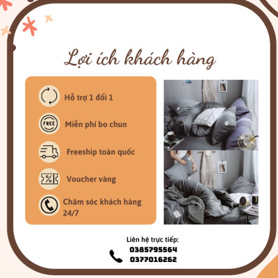 Bộ Chăn Ga Gối 4 Món DULCETT ( 1 ga + 2 vỏ gối đầu + 1 vỏ chăn) Cotton TiCi Nhập Khẩu Mềm Mịn