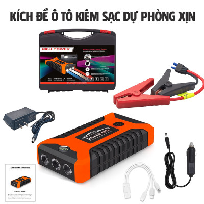 Bộ Kích Đề Nổ Ô Tô Kiêm Sạc Dự Phòng Có Đèn Pijn Nhật Bản Loại Xịn – Cứu Hộ Xe Nhanh Chỉ Trong 3 Giây! ĐÈN TRANG TRÍ