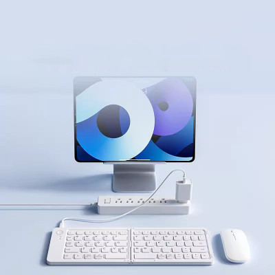 Bàn phím Bluetooth rời gấp gọn dành cho Windows, Mac, iOS và Android kết nối điện thoại, laptop, máy tính bảng - Hàng chính hãng