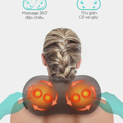 Gối massage không dây Kachi dòng cao cấp MK343 pin 2000mAh