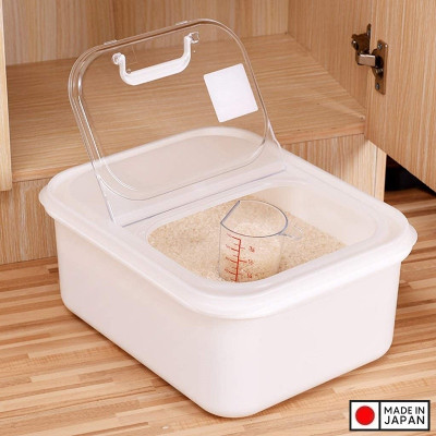 Thùng gạo nắp bật Inomata Kikubari 6kg - Hàng Nội Địa Nhật Bản