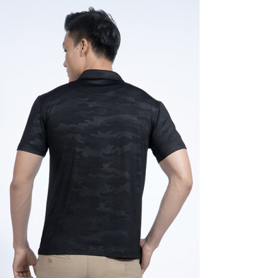 Áo thun Polo nam Novelty màu đen in họa tiết NATMMDMPSR190199N