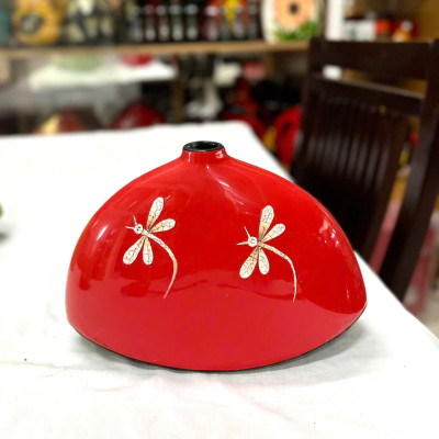 Bình hoa sơn mài Thanh Bình Lê- Bình cánh quạt kiểu lạ mắt cắm hoa, trang trí nhà cửa, văn phòng, kệ tủ, làm quà tặng ý nghĩa