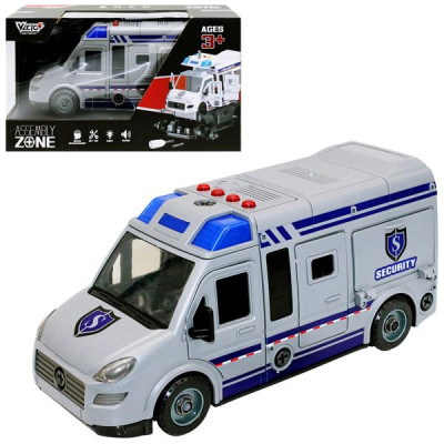 Đồ Chơi Lắp Ráp DIY Xe Van Cảnh Sát Có Đèn Và Âm Thanh - Vecto VT8088D