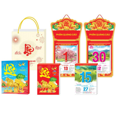 Lịch Bloc Siêu Cực Đại Đặc Biệt 2026 - Non Nước Việt Nam - An Lành Hạnh Phúc - Đại Việt Á DVA01 - Chữ Phúc