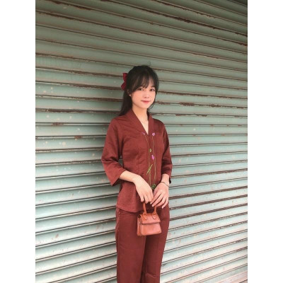 ĐỒ LAM ĐI CHÙA PHÁP PHỤC PHẬT GIÁO Bà Lai Lụa