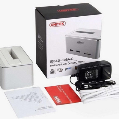 HDD Dock Unitek 2.5 3.5 sata 6G + Hub + Card SD Unitek Y-1092 (3.0) - HÀNG CHÍNH HÃNG