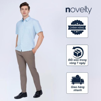 Áo sơ mi nam ngắn tay Novelty Casual Hoa văn SMI25001