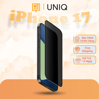 Kính Cường Lực Chống Nhìn Trộm Cho iPhone 17 Series UNIQ Optix Covex PRIVACY Độ Dày 0.33mm Bảo Vệ Sự Riêng Tư Mà Vẫn Rõ Nét Hàng Chính Hãng