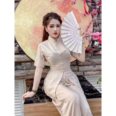 ĐỒ LAM ĐI CHÙA THIẾT KẾ CAO CẤP SJ23 Cúc Vải