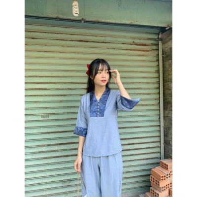 ĐỒ LAM ĐI CHÙA  Mẫu Lụa - Tơ phối Gấm Cao Cấp