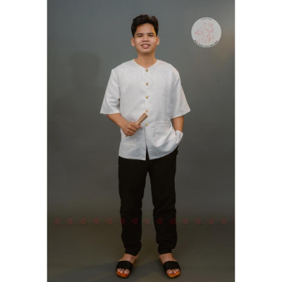 [Đặt May] Áo lẻ bà ba nam gấm chun vân xích cao cấp, may riêng theo yêu cầu