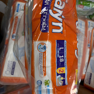 Combo 2 gói tã dán người già Caryn ngày và đêm siêu tiết kiệm gói lớn L18 miếng 