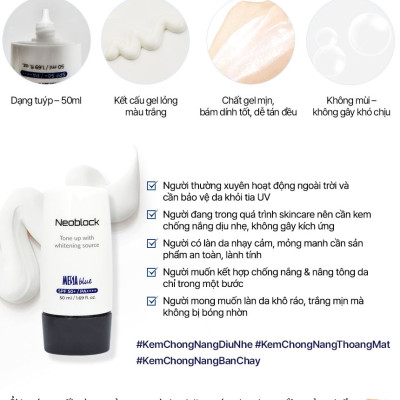 Kem chống nắng dưỡng ẩm MESAblue Neoblock 50ml SPF 50+