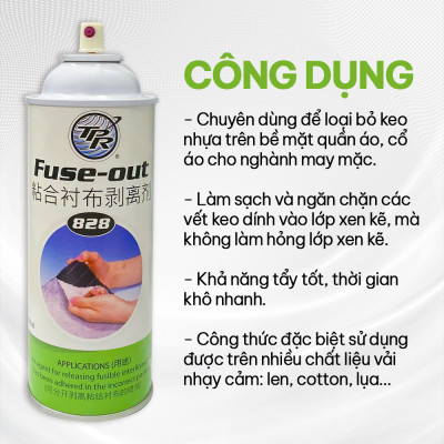 HÀNG CHÍNH HÃNG CHAI XỊT TẨY KEO LÓT TPR 828