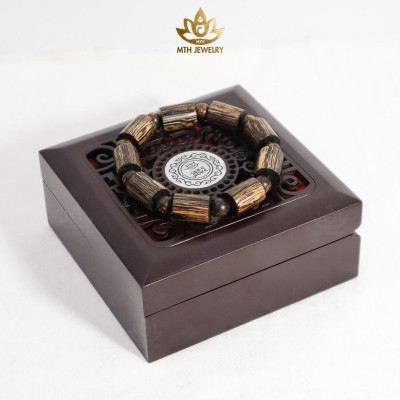 Vòng Tay Trầm Hương Trụ Trúc Sánh Chìm Tự Nhiên