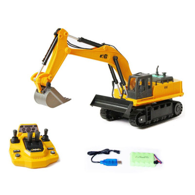 678 - 8080E Mô hình máy xúc kim loại điều khiển từ xa 15 kênh 2.4G (KT 40x24.5x12cm)