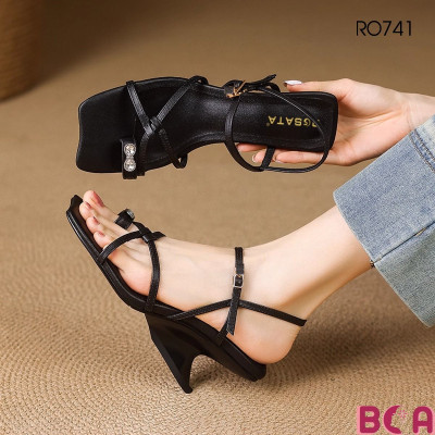 [ĐẸP + ĐỘC]  Sandal Nữ 5 Phân RO741 ROSATA Thiết Kế Đế Xuồng Cách Điệu, Quai Mảnh Tôn Chân - Đi Làm, Đi Chơi Đều Nổi