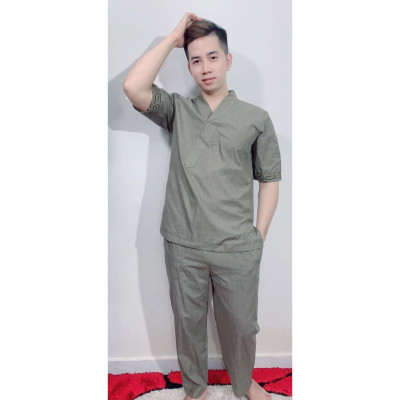 Đồ Lam Đi Chùa Nam Chữ Vạn Cao Cấp