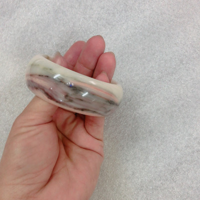 Vòng tay đá cẩm thạch ngọc màu thổ cẩm tự nhiên 100%cho tất cả các mệnh