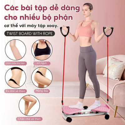 BG Dụng cụ tập thể dục xoay eo bụng đứng 3003R - 3004R cho massage chân giảm cân, bàn xoay eo tập bụng, xoay eo